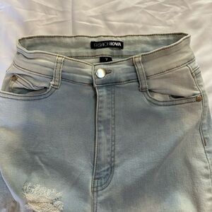 Fashion Nova High Rise Light Blue Jeans